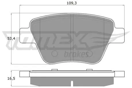 Колодки гальмівні (задні) VW Caddy 10- TOMEX TX1659