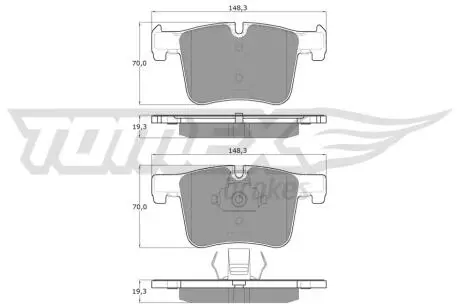 Тормозные колодки (передние) BMW 1 (F20)/2 (F22)/3 (F30)/4 (F32) 11- (Bosch) TOMEX TX1685