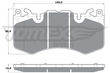 Колодки гальмівні (передні) Land Rover Range Rover III/IV 02-/Range Rover Sport 05-/Discovery V 16- TOMEX TX1707