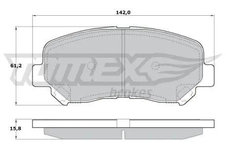 Колодки тормозные (передние) Mazda CX-5 11-(Akebono) (с аксессуарами) TOMEX TX1725