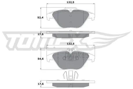 Колодки гальмівні (задні) MB C-class (W204/C204)/E-class (C207/A207) 1.6-5.5 07- (Ate) TOMEX TX1739