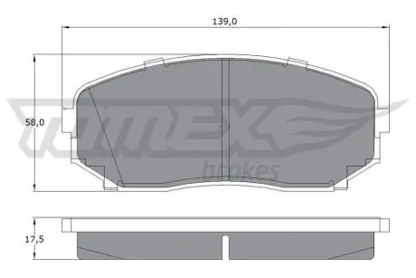 Колодки тормозные (передние) Mazda CX-7/CX-9 06-/Mitsubishi Eclipse 17- (Advics) (с датчиком) TOMEX TX1742