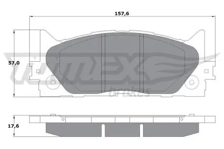 Колодки гальмівні (передні) Toyota Camry/Lexus ES 01- (Akebono) TOMEX TX1759
