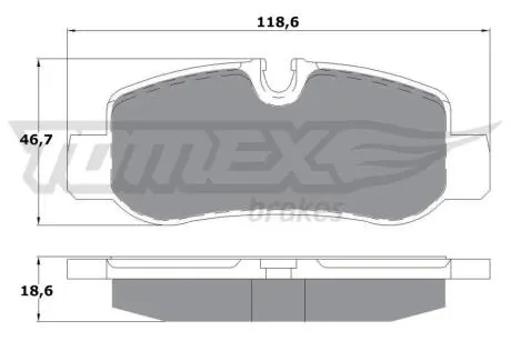 Колодки гальмівні (задні) MB Vito (W447) 14- (Brembo) Q+ TOMEX TX1781