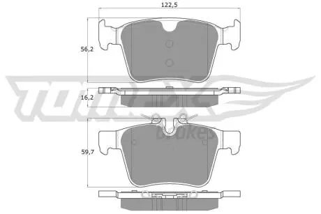 Колодки гальмівні (задні) Land Rover Range Rover /Discovery Sport/Volvo S60/S90/V60/V90 15- (Teves) TOMEX TX1816