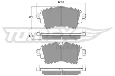 Тормозные колодки (задние) Audi A4/A5/Q5/Q7 2.0 TFSI/TDI/3.0 TDI 15- (TRW) Q+ TOMEX TX1823