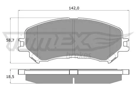Тормозные колодки (передние) Renault Scenic/Megane 15- (Akebono) Q+ TOMEX TX1825