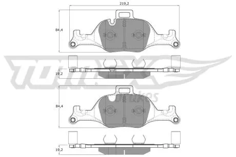 Колодки гальмівні (передні) BMW 3/5/7/X3/X4/X5/X6 17- (Ate) TOMEX TX1908