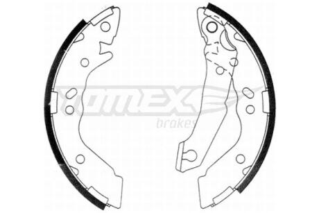 Колодки тормозные (задние) Hyundai Accent 94-00 (барабани)) (179x31) TOMEX TX2136 (фото 1)