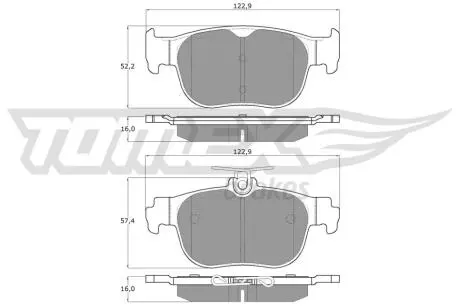 Тормозные колодки (задние) Audi A3/Seat Leon/Skoda Octavia/VW Golf VIII 19-/Caddy 20- TOMEX TX6011