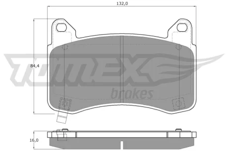 Колодки тормозные (передние) Tesla Model 3 17-/ Model Y 19- (Brembo) Q+ TOMEX TX6057 (фото 1)