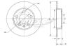 Диск тормозной (задний) Skoda Fabia/Octavia/Roomster 98-/VW Golf IV (232x9) TOMEX TX7001 (фото 1)