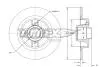 Диск тормозной (задний) Renault Megane/Scenic 99-03 (274x11) (+ABS) (с подшипником) (полный)) TOMEX TX70801 (фото 1)
