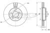 Диск тормозной (передний) Ford C-max/Focus/Volvo C30/C70/S40/V50 04- (278x25) PRO+ TOMEX TX7111 (фото 1)