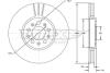 Диск тормозной (передний) Audi A3/Skoda Fabia/Octavia/VW Golf IV 96-(288x25) (с покрытием) (вент. TOMEX TX7204 (фото 1)