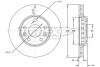 Диск тормозной (передний) Renault Megane III/IV/Scenic 08-(280x24) с к-том болтов TOMEX TX7261 (фото 1)