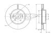 Диск гальмівний (передній) Hyundai Santa Fe 06-/Kia Sorento 09- (321x28) TOMEX TX7332 (фото 1)