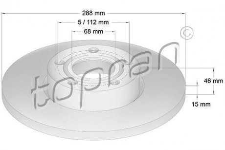 Тормозной диск TOPRAN / HANS PRIES 103755 (фото 1)