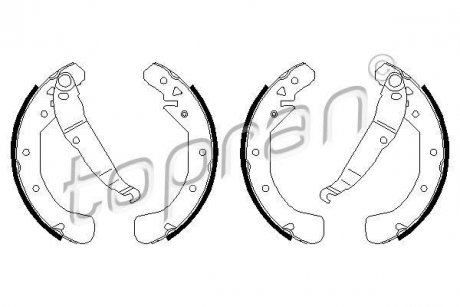 Гальмівні колодки (набір) TOPRAN / HANS PRIES 205788