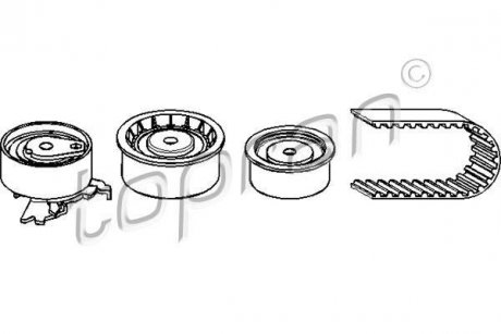 Набор ГРМ (ремень+ролик)) TOPRAN / HANS PRIES 206143