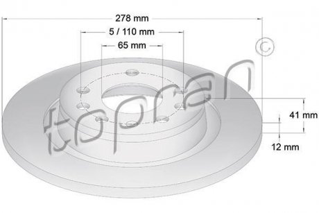 Тормозной диск TOPRAN / HANS PRIES 206506