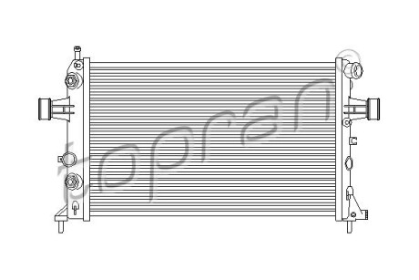 Радіатор, охолодження двигуна TOPRAN / HANS PRIES 206972