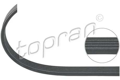Поліклиновий ремінь (5PK1545) ALFA ROMEO 159 FIAT CROMA, STILO OPEL ASTRA G, ASTRA H, ASTRA H GTC, ASTRA H/KOMBI, CORSA D, CORSA D/HATCHBACK, CORSA E, MERIVA A, SIGNUM, VECTRA C 1.6-1.8 03.00- TOPRAN / HANS PRIES 207890