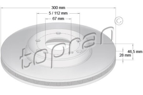 Гальмівний диск TOPRAN / HANS PRIES 400855