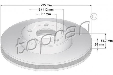 Тормозной диск TOPRAN / HANS PRIES 401051 (фото 1)