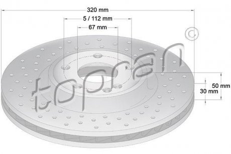 Тормозной диск TOPRAN / HANS PRIES 408931 (фото 1)