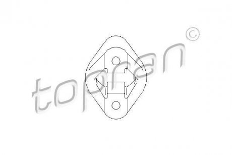Кронштейн, глушитель TOPRAN / HANS PRIES 500180 (фото 1)