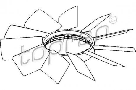 Крыльчатка вентилятора TOPRAN / HANS PRIES 500901 (фото 1)
