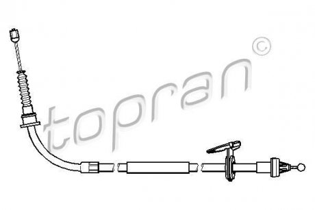 Трос ручного тормоза TOPRAN / HANS PRIES 501102 (фото 1)