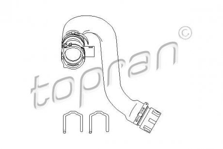 Патрубок системы охлаждения TOPRAN / HANS PRIES 501563 (фото 1)