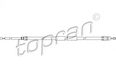 Трос ручного тормоза TOPRAN / HANS PRIES 501720 (фото 1)