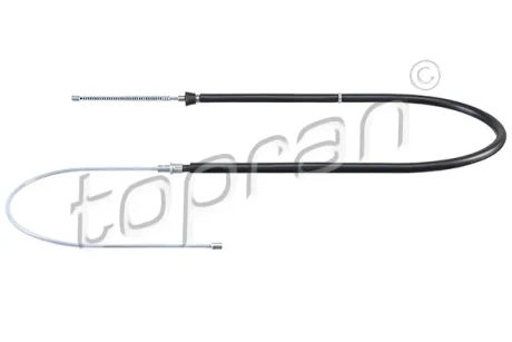 Трос стояночного гальма задн Лів/Прав (1660мм) SKODA RAPID VW POLO V 1.4/1.6D 12.10-05.22 TOPRAN / HANS PRIES 631774