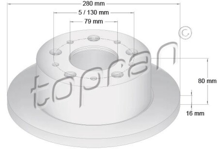 Диск гальмівний TOPRAN / HANS PRIES 722597