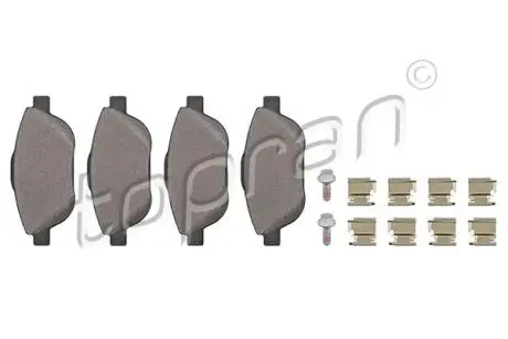 Колодки гальмівні (передні) Citroen С3/DS3 09-/C4 Cactus/Peugeot 2008 13- TOPRAN / HANS PRIES 723136