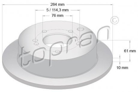 Тормозной диск TOPRAN / HANS PRIES 820378 (фото 1)