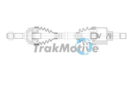 PEUGEOT Полуось лів. L=652mm 21/22 зуб. 208 I (CA, CC) 1.4 VTi 12-19 TRAKMOTIVE 30-1924