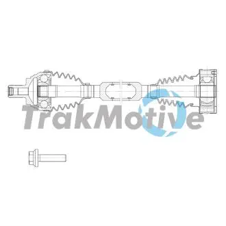 SEAT Напіввісь передн. прав. ATECA (KH7, KHP) 1.6 TDI 16-, SKODA SUPERB III (3V3) 1.6 TDI 15-, VW PASSAT B8 1.6 TDI 14- TRAKMOTIVE 30-2158