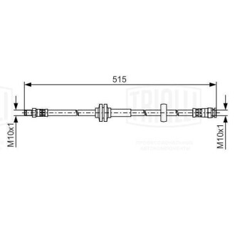 Шланг тормозной Fiat Ducato (06-) перед. Trialli BF 1611 (фото 1)