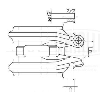 Суппорт торм. Honda Accord (02-)/Accord (08-)/CR-V (02-) задн. лев. d=38 Trialli CF 190607