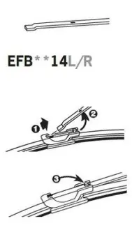 ExactFit Flat Щітка склоочисника,безкаркасна OEM (550мм) Trico EFB5514L