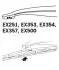 Щітка склоочисника каркасна задня 350mm (14'') ExactFit Rear BMW X-3, Citroen C-4, Mazda 3 (BK), Mitsubishi ASX (EX357B) Trico EX357 (фото 3)