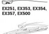 Щітка склоочисника каркасна задня 350mm (14'') ExactFit Rear BMW X-3, Citroen C-4, Mazda 3 (BK), Mitsubishi ASX (EX357B) Trico EX357 (фото 4)