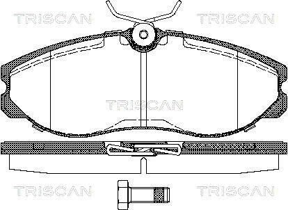 Гальмівні колодки, дискове гальмо (набір) TRISCAN 811014174