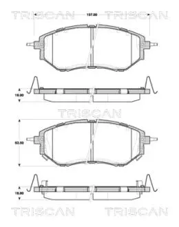 Гальмівні колодки, дискове гальмо (набір) TRISCAN 811068182