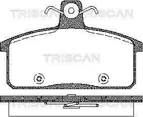 Гальмівні колодки, дискове гальмо (набір) TRISCAN 811069012