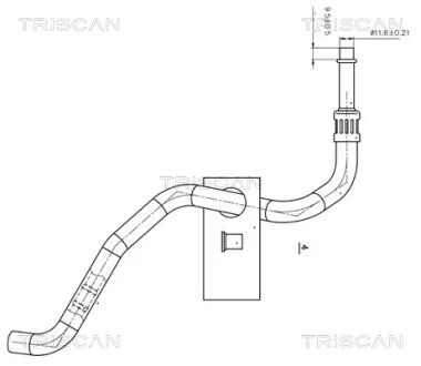 BMW Зворотний трубопровід гідропідс. E38, E39 TRISCAN 8516 11002